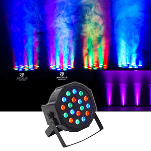 Rockville RockPAR50 LED RGB Compact Par Can DJ/Club DMX Wash Light+Dual Bracket