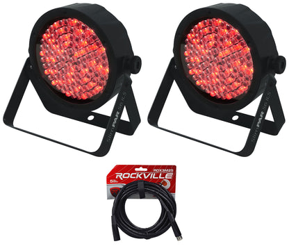 (2) SlimPAR 56 ILS Par Wash Lights + DMX Cable Bundle