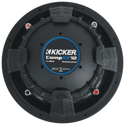 Kicker 50CVX124 COMPVX 12" Car Audio Subwoofer DVC 4 Ohm Sub CVX124