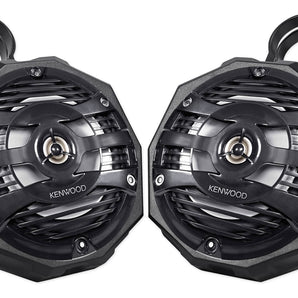 2) Kenwood 6.5" Roll Cage Tower Bar Speakers+Pod Enclosures for Polaris General