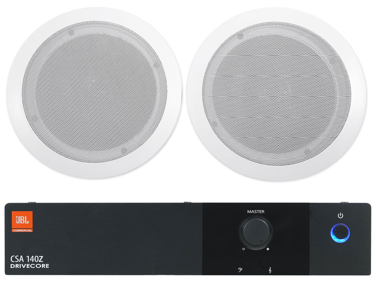 CSA 140Z Commercial 70V Amplifier + (2) 6.5" White Ceiling Speakers