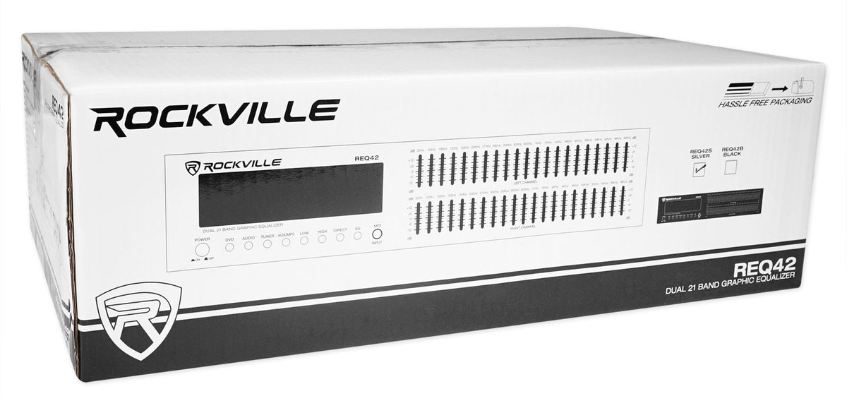 REQ42-S Silver 19" 2 x 21 Band Graphic Equalizer
