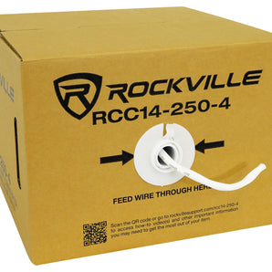 Rockville RCC14-250-4 CL2 Rated 14 AWG 250' 4 Conductor CCA Speaker Wire In-Wall