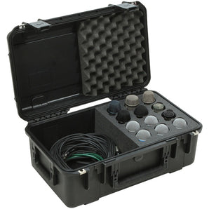 SKB 3i-2011-MC12 Hard Case w/Foam for (12) Microphones+Storage+Bluetooth EarBuds