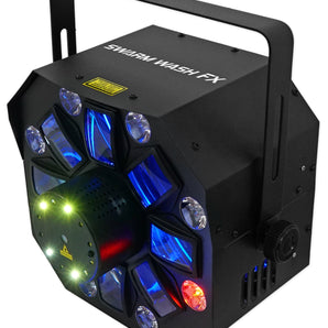 (4) Chauvet DJ SWARM WASH FX 4 in 1 DMX LED Light FX w/Lasers,Strobes,UV+Hazer