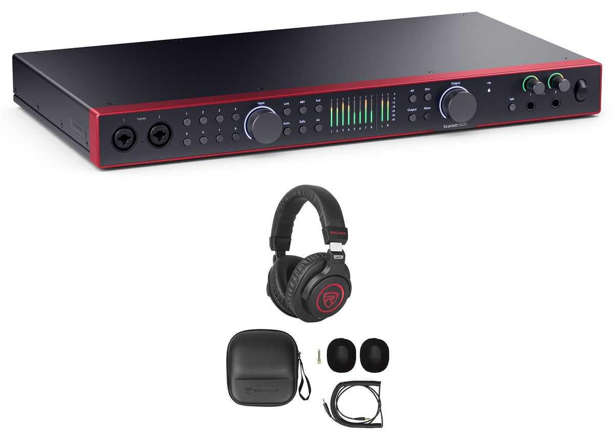 SCARLETT 18I20 4G 4th Gen Audio Recording Interface + Studio Headphones