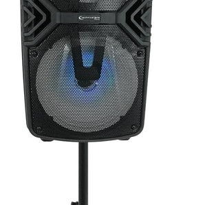 Technical Pro STAGE28 Dual 8" Rechargeable LED Bluetooth Speaker + Stand + Mic