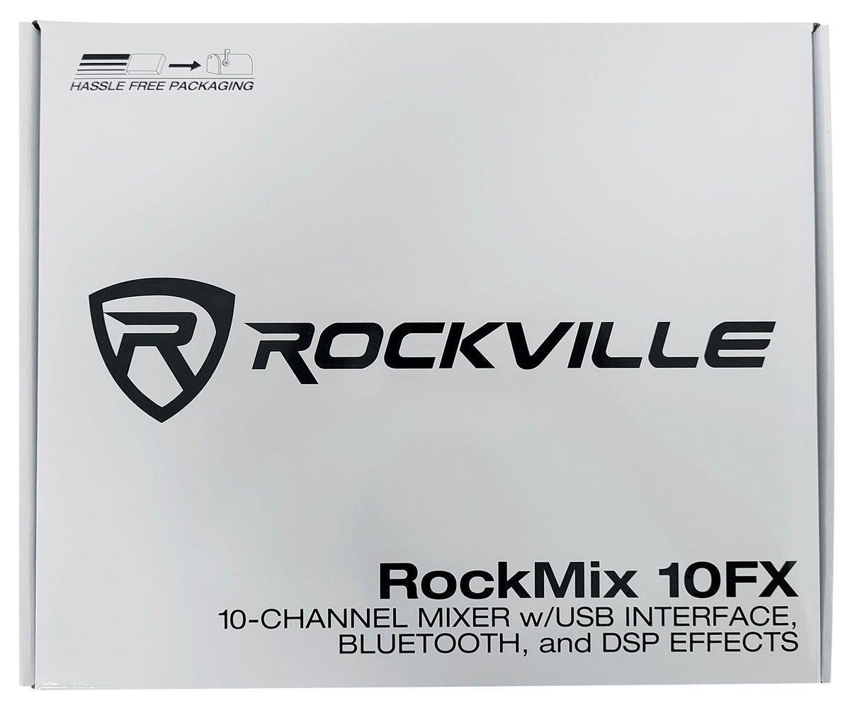 Titan Column 12 2-Pack + RockMix 10FX Mixer Bundle