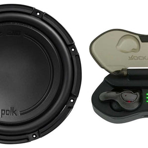 Polk Audio DB1242DVC 12” 1110W Dual 4-Ohm Car/Marine Audio Subwoofer+Cyberbuds