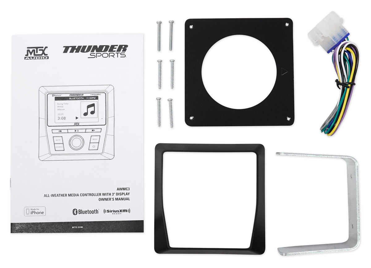 MTX AWMC3 Marine Receiver w/Bluetooth/SiriusXM For Boat/RZR/ATV/UTV+Home Speaker