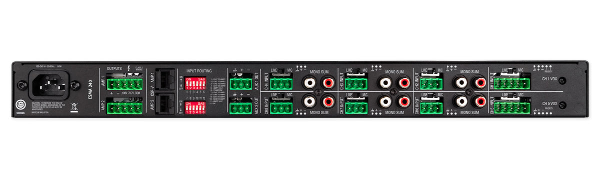 CSMA240 2 x 40W Amplifier + (Qty 8) Drop Ceiling Tile Speaker Package