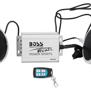 Boss Audio MC500 600w Speaker+Amplifier+Remote Handlebar System Motorcycle/ATV