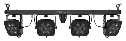 Chauvet DJ 4BAR HEX ILS RGBAW+UV LED Wash Lighting System w/Stand+Footswitch+Bag