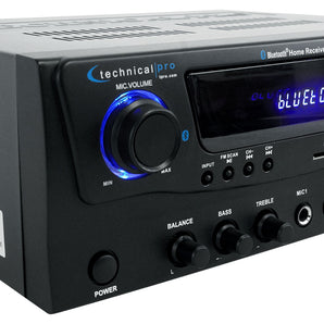 Technical Pro RXM7BT 1000w Home Receiver Bluetooth Amplifier Amp w/USB/SD/FM