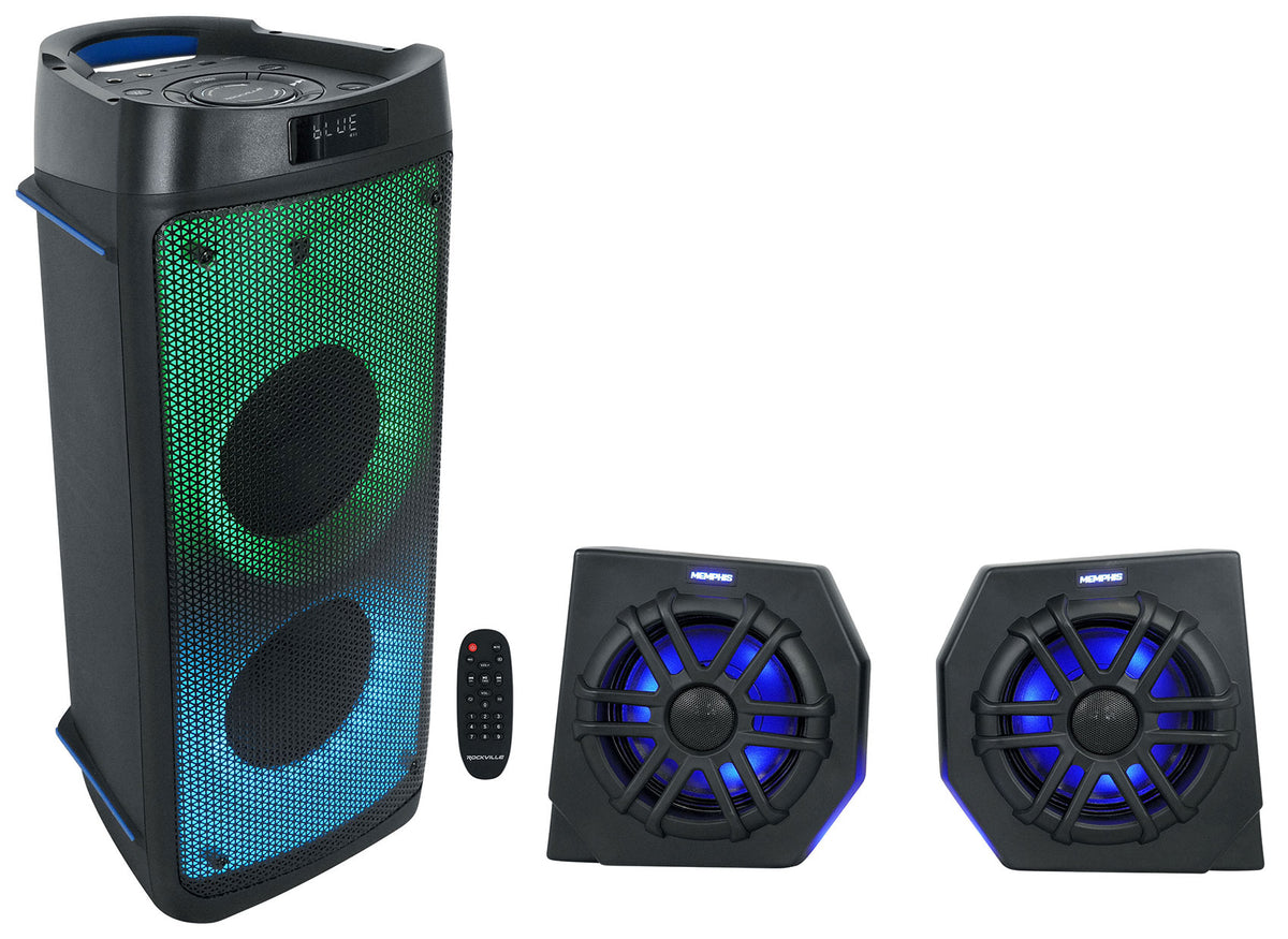 CANAMDEF65FE Speaker Pods + Bass Party 65 Bluetooth Speaker For Can-Am Defender