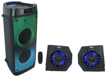 CANAMDEF65FE Speaker Pods + Bass Party 65 Bluetooth Speaker For Can-Am Defender