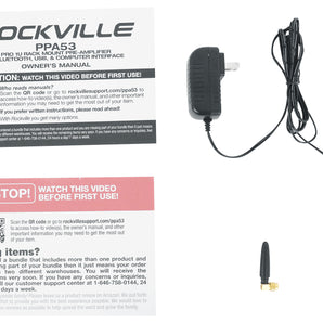 Rockville PPA53 Preamp Pro 1U Pre-Amplifier w/Bluetooth/USB Interface+Headphones