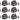 (12) Rockville MINI IR4 Black RGBWA+UV DJ Par Wash Up Lights+Wireless DMX+App