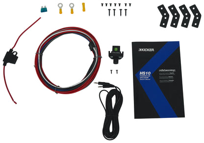 Kicker 51HS10 10" Hideaway Under-Seat Powered Car Subwoofer Compact Sub HS10