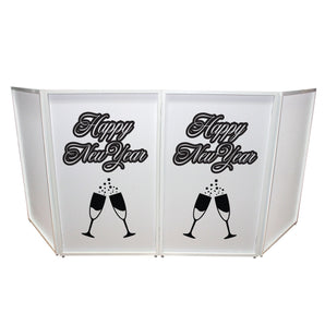 ProX XF-SNYTOAST Set of 2 New Year Toast Design Enhance Scrims Black on White