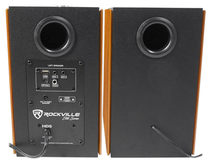 HD5 Black + RS29B 29" Speaker Stands Bundle