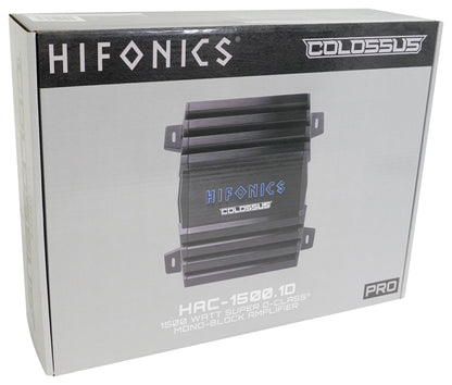 Hifonics HAC-1500.1D 1500 Watt Mono Amplifier 1 Ohm Class D Car Audio Amp