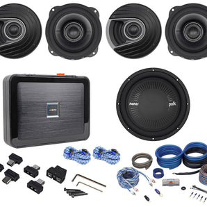 Alpine PDX-V9 900w 5-Channel Amplifier+4 Polk Audio 5.25" Speakers+12" Subwoofer