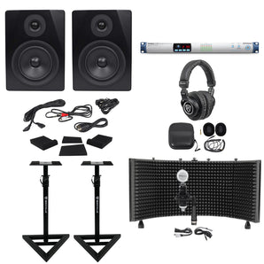 Presonus DigiMax DP88 Converter+Monitors+Stands+Pads+Headphones+Mic+Mount+Shield