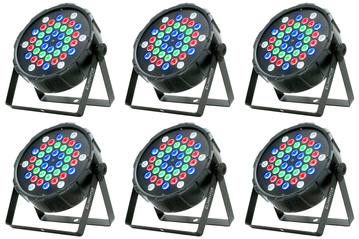 (6) LP 42 RGBW 42x1W LED DMX Par Wash Lights