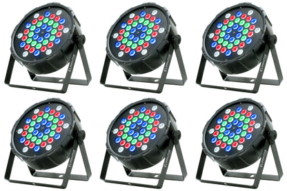 (6) LP 42 RGBW 42x1W LED DMX Par Wash Lights
