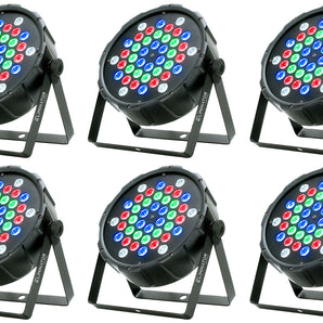 (6) American DJ Eliminator LP 42 RGBW 42 x 1 Watt LED DMX Par Wash Lights ADJ