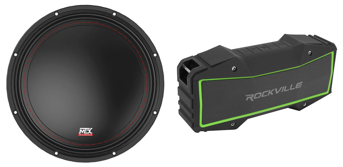 MTX 3510-02 10" Subwoofer + Portable Bluetooth Speaker