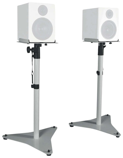 APM6W 6.5" 350W Powered Studio Monitors+White Adjustable Stands