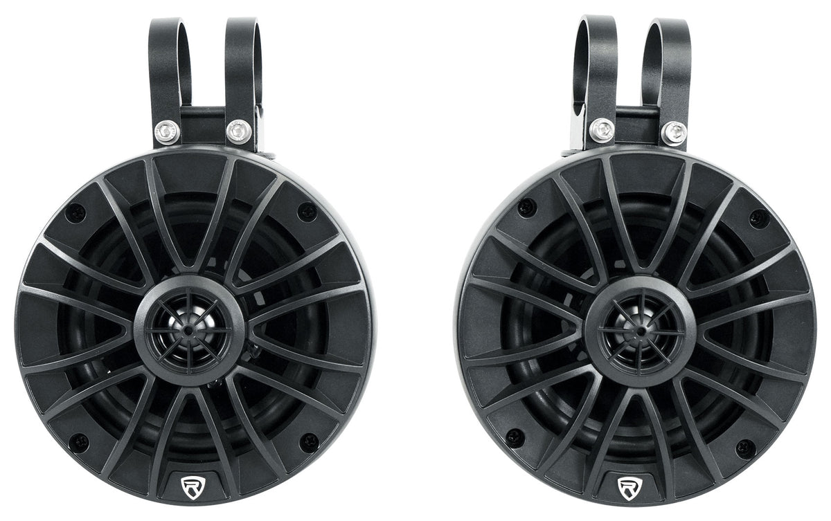 (4) UT525B 5.25" Tower Speakers + PS40 Bluetooth Amp For UTV/RZR