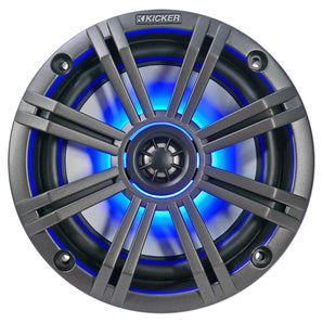 2) kicker KM65 6.5" LED 360° Degree Swivel Chrome Tower Speakers For RZR/ATV/UTV