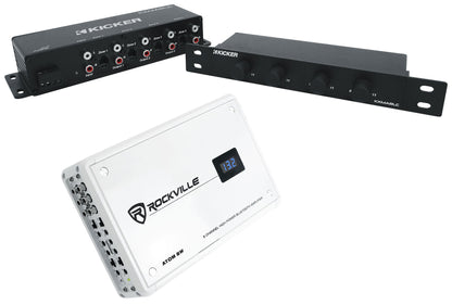 ATOM 8W 8-Channel Marine/Boat Bluetooth Amplifier+Kicker 4-Zone Control