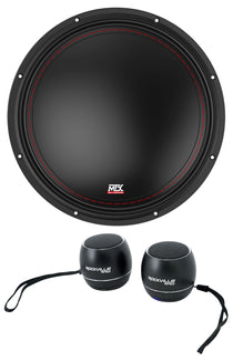 MTX 3512-04 12" Subwoofer + Portable Bluetooth Speakers