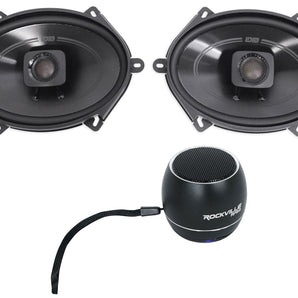 (2) Polk Audio DB572 5x7" 225 Watt Car Audio Speakers+Portable Bluetooth Speaker