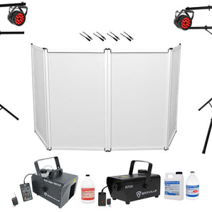 (4) American DJ Encore LP18IP Outdoor DMX Par Wash Lights+Facade+Hazer+Stands