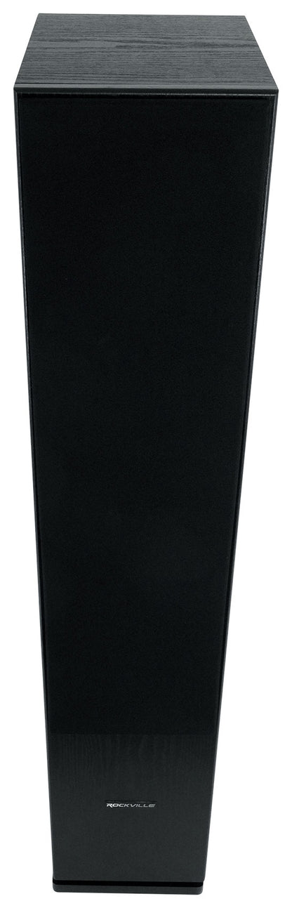 (2) Rockville Rocktower 64B Black Home Tower Speakers+Bluetooth/Wifi Amp+Sub