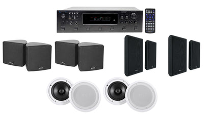H12X500UBT 6-Zone Receiver + Cube, RockSlim, HC85 Bundle For Restaurant/Bar/Cafe