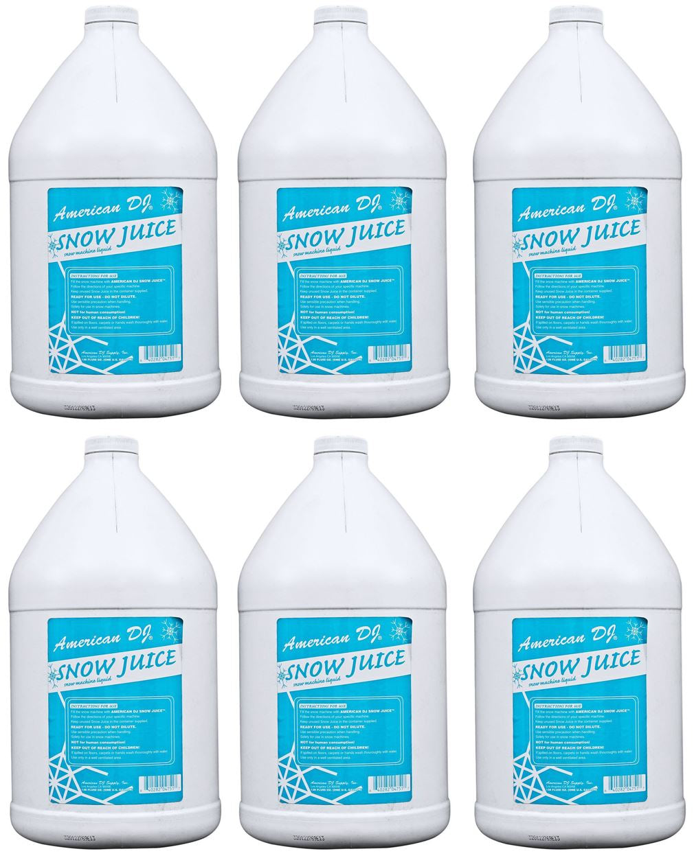 (6) Snow Gal Gallon of Snow Fluid for Snow Flurry Machine
