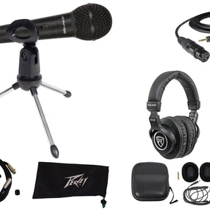 Peavey PC Gaming Twitch Live Stream Kit w/ Game Microphone+Stand+Headphones