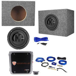 Memphis Audio PRX6D2 6.5" 300w Subwoofer+Sealed Sub Box+Mono Amplifier+Amp Kit