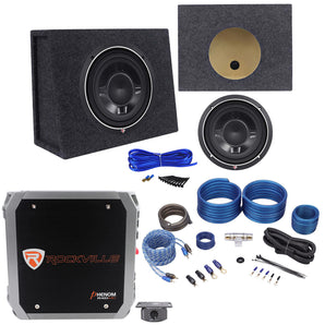 Rockford Fosgate P3SD2-10 10" Subwoofer+Shallow Enclosure+500W Amplifier+Amp Kit