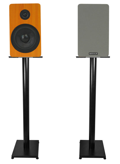 RockShelf 54C Classic 5.25" Home Bookshelf Speakers w/37" Stands