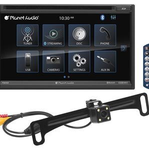 Planet Audio P9695BRC 2-Din 6.95" Car Monitor DVD Receiver w/Bluetooth+Camera