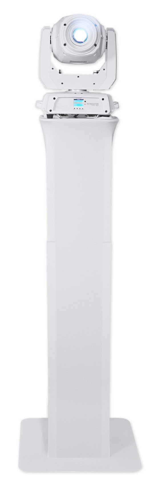 (2) Totem Stands+Black and White Scrims For (2) Chauvet Rogue R2 Wash Lights