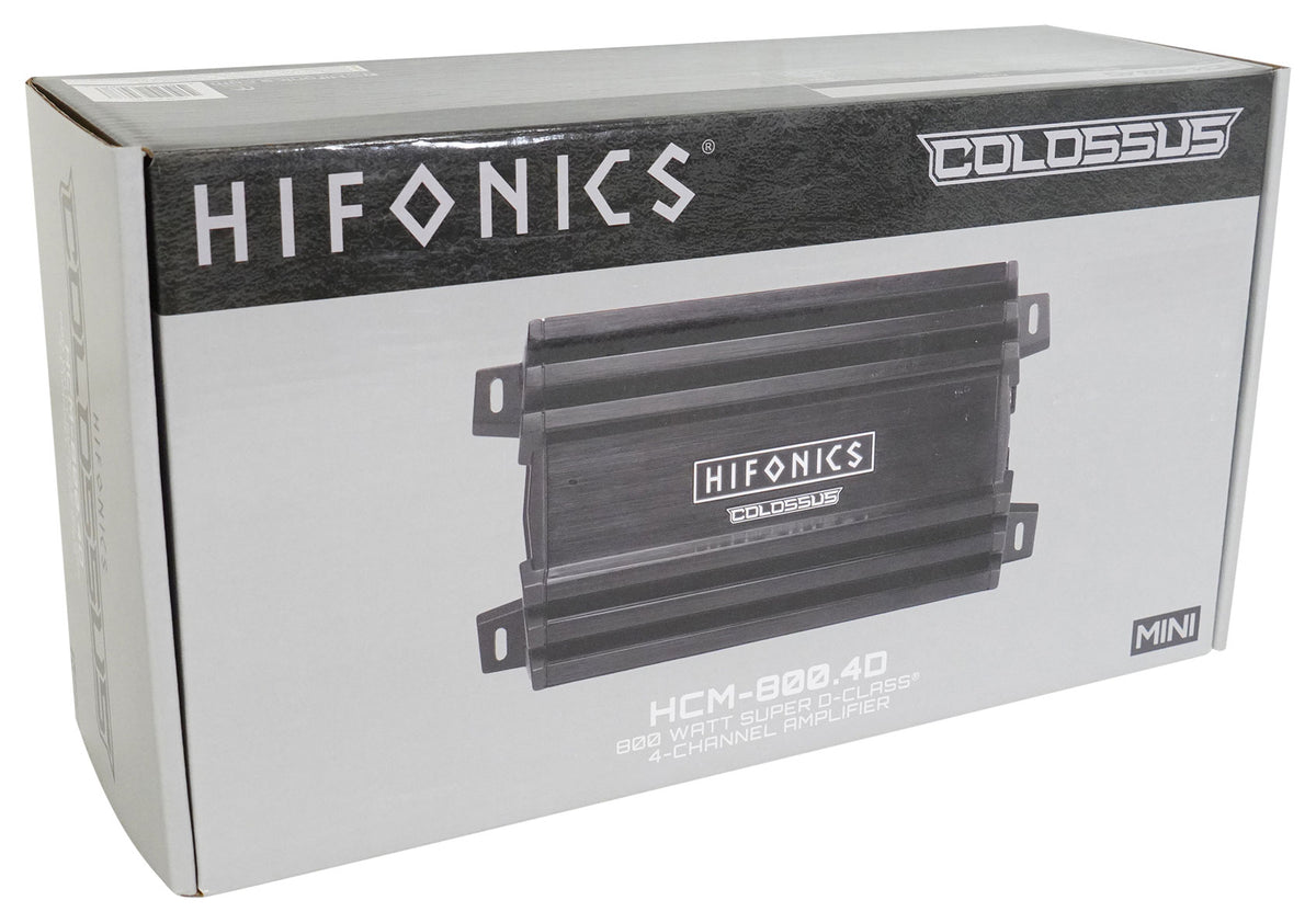 Hifonics HCM-800.4D 800 Watt 4-Channel Car Stereo Amplifier Class D Compact Amp