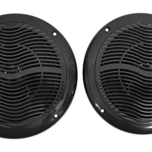(2) Rockville RMC65B 6.5" 600 Watt Waterproof Marine Boat Speakers 2-Way Black